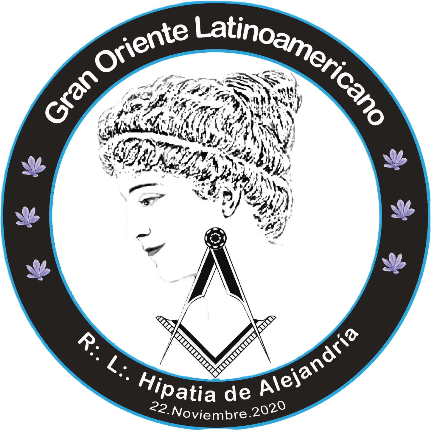 Sello de la R:. L:. S:. Hipatia de Alejandría
